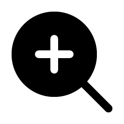 Magnifying Glass Plus Fill Smiley – Icons