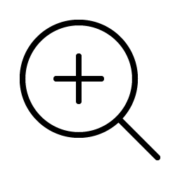 Magnifying Glass Plus Thin Smiley – Icons