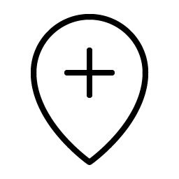 Map Pin Plus Thin Smiley – Icons