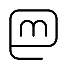 Mastodon Logo Thin Smiley – Icons
