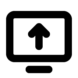 Monitor Arrow Up Bold Smiley – Icons