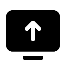 Monitor Arrow Up Fill Smiley – Icons