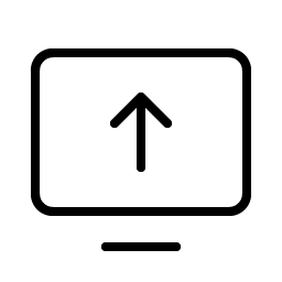 Monitor Arrow Up Thin Smiley – Icons