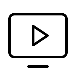 Monitor Play Thin Smiley – Icons