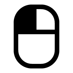 Mouse Left Click Fill Smiley – Icons