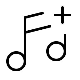 Music Notes Plus Thin Smiley – Icons