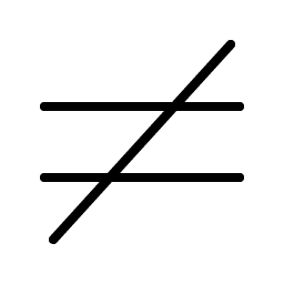 Not Equals Thin Smiley – Icons