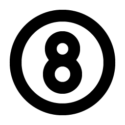 Number Circle Eight Bold Smiley – Icons