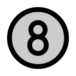 Number Circle Eight Duotone Smiley – Icons