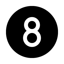 Number Circle Eight Fill Smiley – Icons