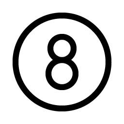 Number Circle Eight Light Smiley – Icons