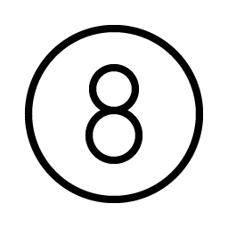 Number Circle Eight Thin Smiley – Icons