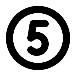 Number Circle Five Bold Smiley – Icons