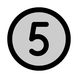 Number Circle Five Duotone Smiley – Icons