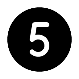 Number Circle Five Fill Smiley – Icons