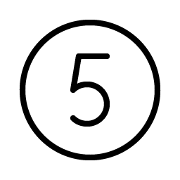 Number Circle Five Thin Smiley – Icons