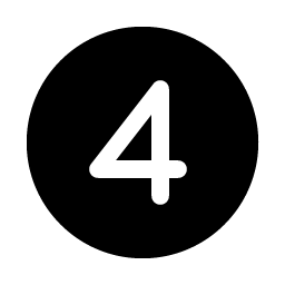 Number Circle Four Fill Smiley – Icons