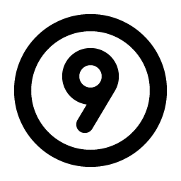 Number Circle Nine Bold Smiley – Icons