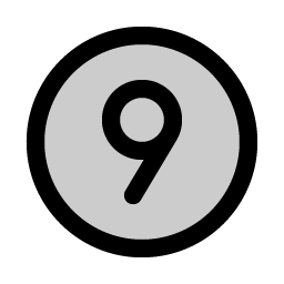 Number Circle Nine Duotone Smiley – Icons