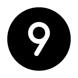 Number Circle Nine Fill Smiley – Icons