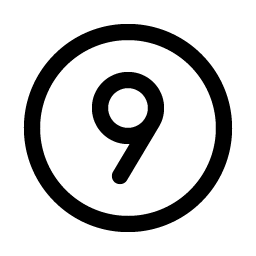 Number Circle Nine Smiley – Icons