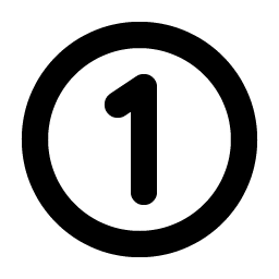 Number Circle One Bold Smiley – Icons