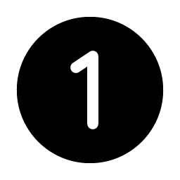 Number Circle One Fill Smiley – Icons