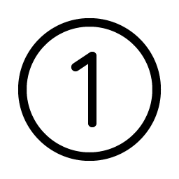 Number Circle One Light Smiley – Icons