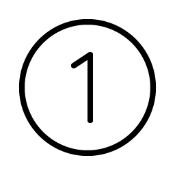 Number Circle One Thin Smiley – Icons