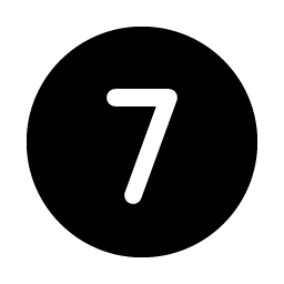 Number Circle Seven Fill Smiley – Icons