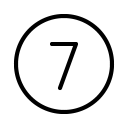 Number Circle Seven Thin Smiley – Icons