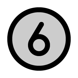 Number Circle Six Duotone Smiley – Icons