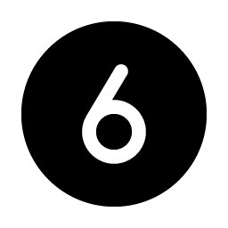Number Circle Six Fill Smiley – Icons