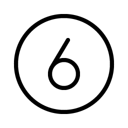 Number Circle Six Thin Smiley – Icons