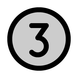 Number Circle Three Duotone Smiley – Icons