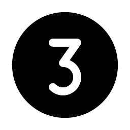 Number Circle Three Fill Smiley – Icons