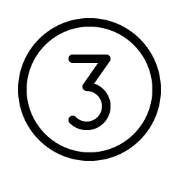 Number Circle Three Light Smiley – Icons