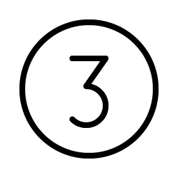 Number Circle Three Thin Smiley – Icons