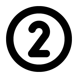 Number Circle Two Bold Smiley – Icons