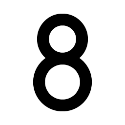 Number Eight Bold Smiley – Icons
