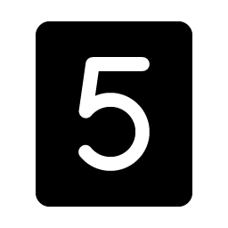 Number Five Fill Smiley – Icons