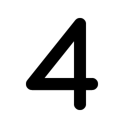 Number Four Bold Smiley – Icons