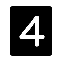 Number Four Fill Smiley – Icons