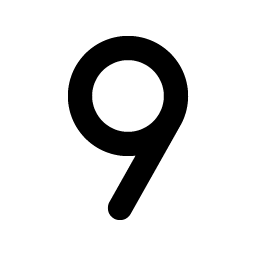 Number Nine Bold Smiley – Icons