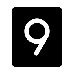 Number Nine Fill Smiley – Icons