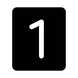 Number One Fill Smiley – Icons