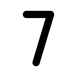 Number Seven Bold Smiley – Icons