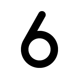Number Six Bold Smiley – Icons