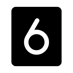 Number Six Fill Smiley – Icons
