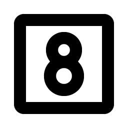 Number Square Eight Bold Smiley – Icons